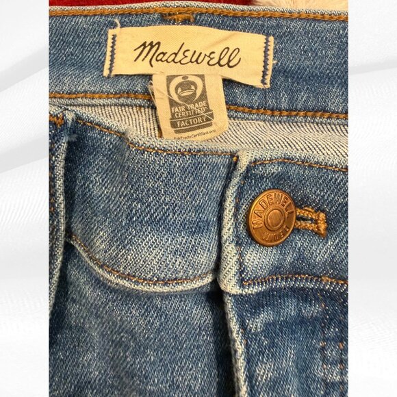 Madewell Stovepipe Jeans 31 Medium Wash Fair Trade Certified Straight Leg Denim - Picture 10 of 17